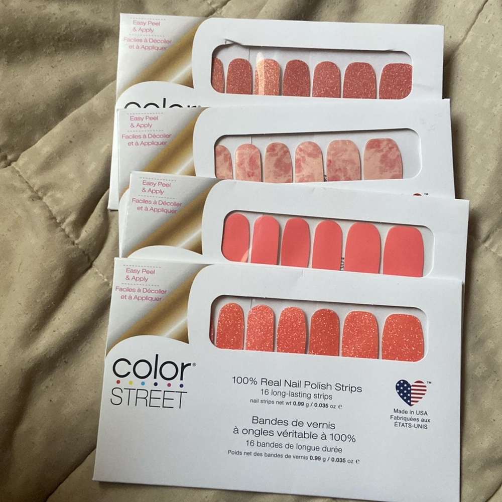 Color street nails coral bundle